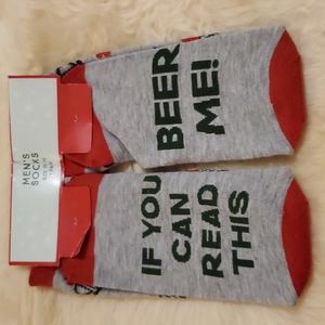 "If You Can Read This Beer Me!" Socks